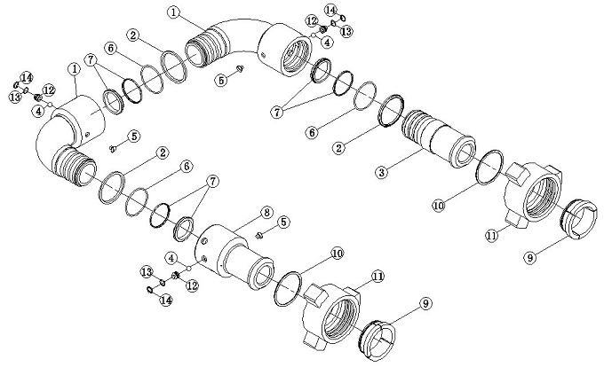 90 Degree swivel joint 90 Degree Swivel Joint